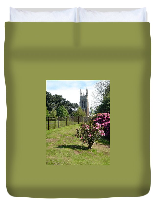 Clouds Duvet Cover featuring the photograph St Peter's Church - Stapenhill by Rod Johnson
