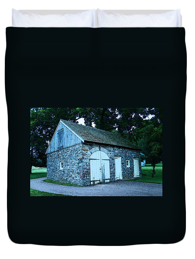 Stables Duvet Cover featuring the photograph Stables by Michael Porchik