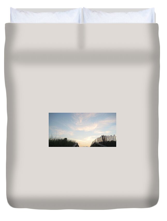 Landscape Duvet Cover featuring the photograph Stairway To Heaven by Melissa McCrann