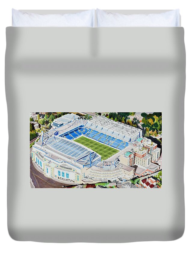 Stamford Bridge Stadia Art Chelsea Fc Duvet Cover For Sale By