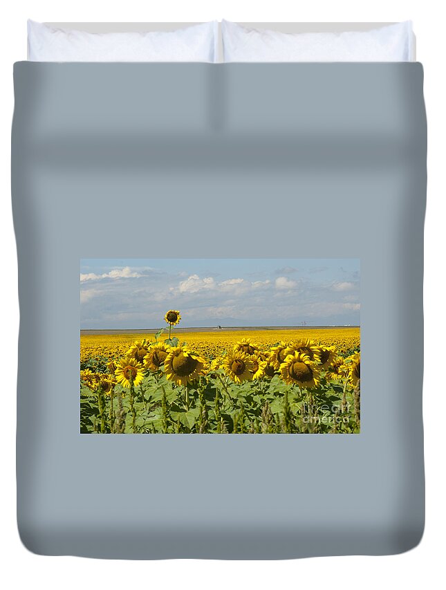 Agribusiness Duvet Cover featuring the photograph Standing Tall by Juli Scalzi