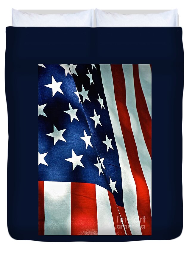 Frank J Casella Duvet Cover featuring the photograph Star-Spangled Banner by Frank J Casella