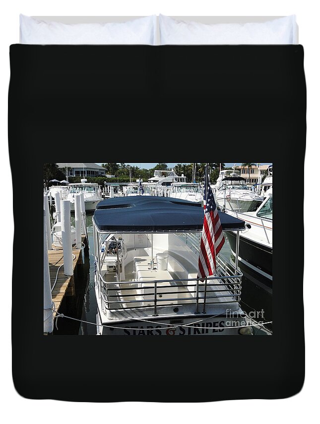 Stars Duvet Cover featuring the photograph Stars and Stripes by Janette Boyd