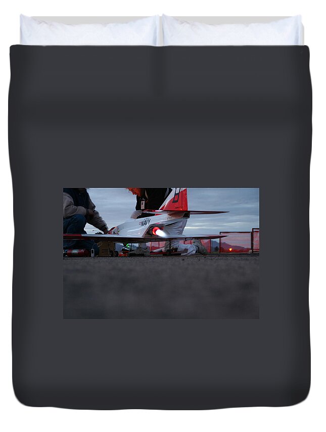 David S Reynolds Duvet Cover featuring the photograph Startup by David S Reynolds