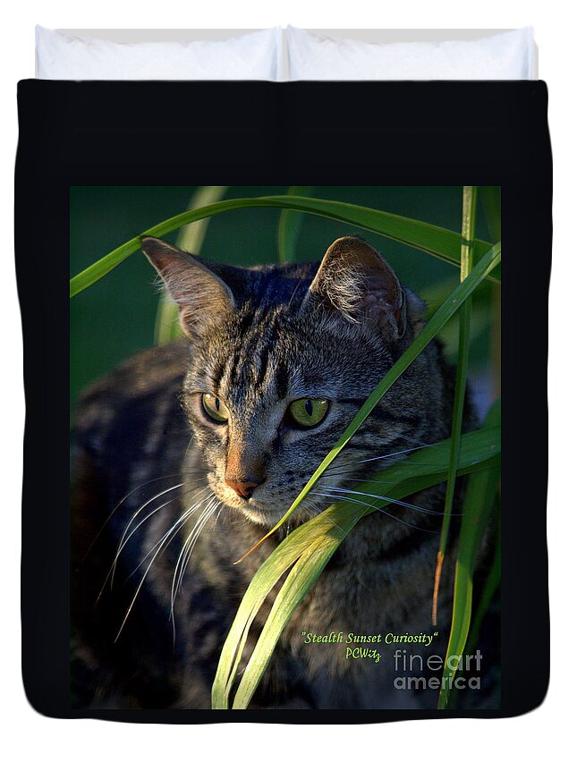Stealth Sunset Curiosity Duvet Cover featuring the photograph Stealth Sunset Curiosity by Patrick Witz