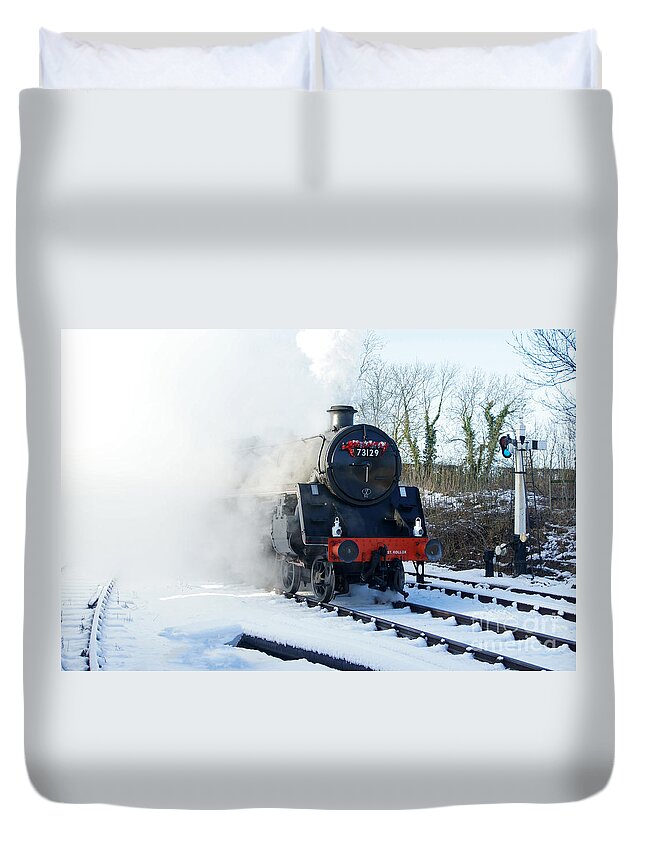 Steam Duvet Cover featuring the photograph Steam Up by David Birchall