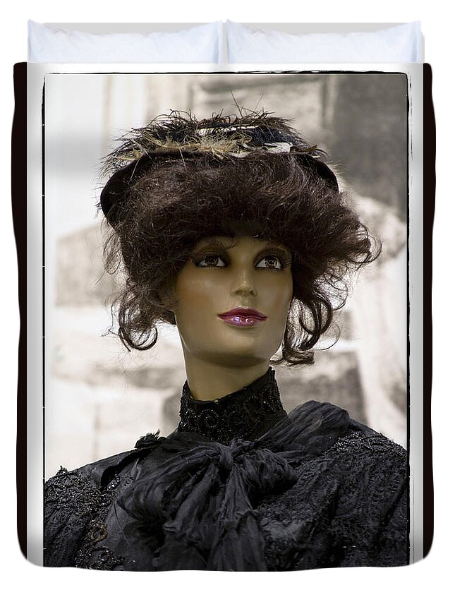 Mannequin Duvet Cover featuring the photograph Steampunk Lady by Heiko Koehrer-Wagner