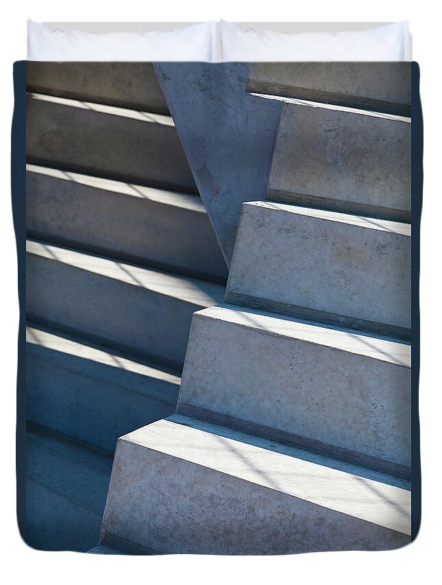 Steps Duvet Cover featuring the photograph Steps Detail by Werner Dieterich