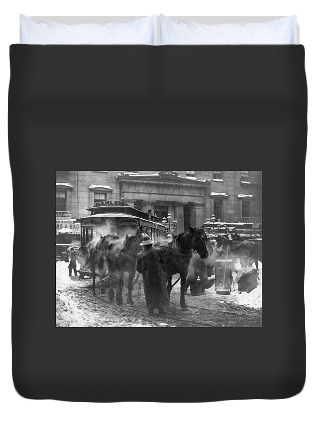1893 Duvet Cover featuring the photograph Stieglitz The Terminal by Granger
