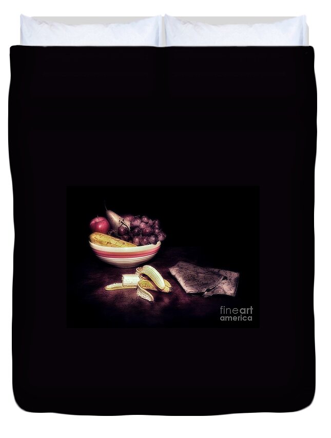 Banana Duvet Cover featuring the photograph Still Life With Banana by Mark Fuller