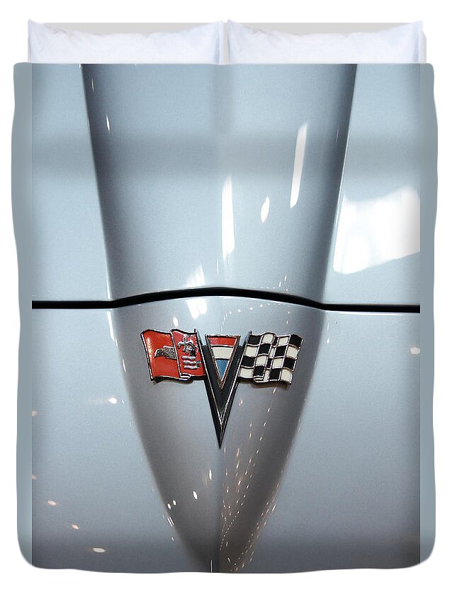 Chevrolet Duvet Cover featuring the photograph '63 Sting Ray #63 by Aaron Berg