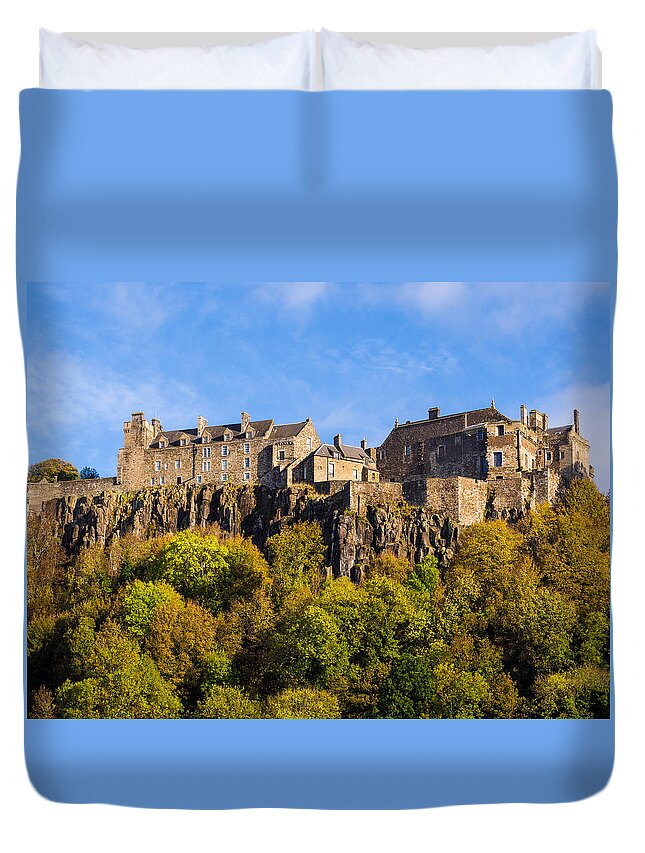 Blue Duvet Cover featuring the photograph Stirling Castle by Mark Llewellyn