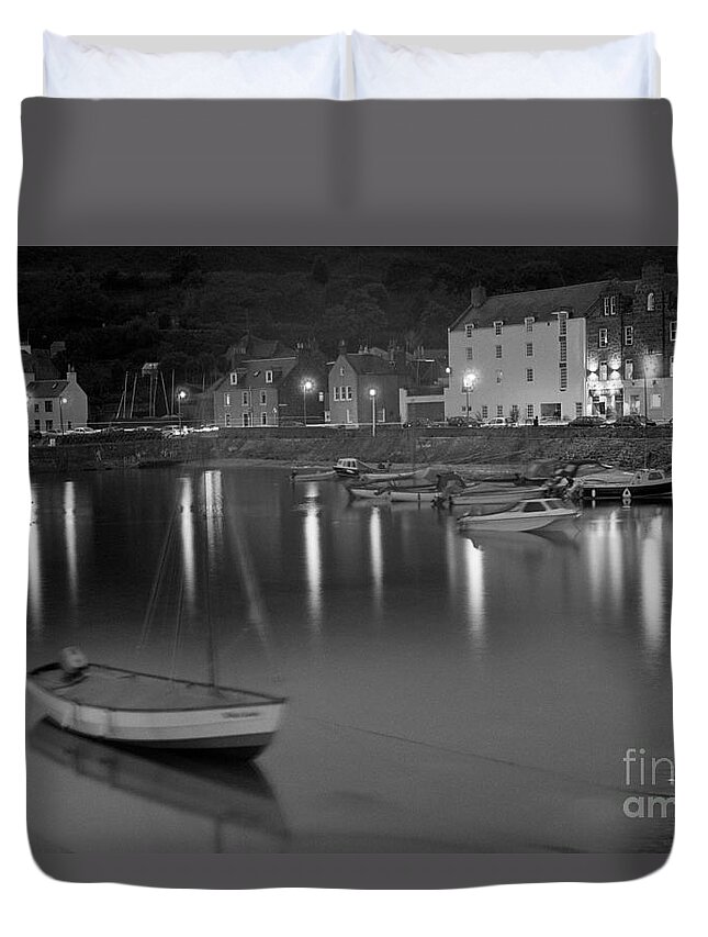 Stonehaven Duvet Cover featuring the photograph Stonehaven Harbour by Riccardo Mottola