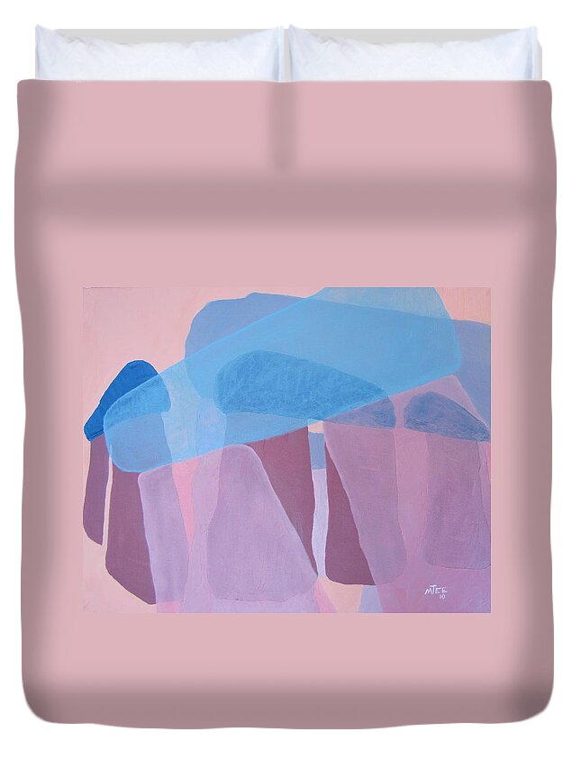 Stonehenge Duvet Cover featuring the painting Stonehenge by Michael TMAD Finney AKA MTEE