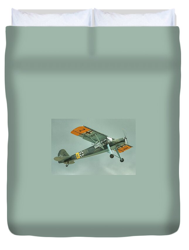 Fieseler Storch Duvet Cover featuring the photograph Storch by Jeff Cook