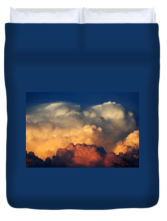Storm Duvet Cover featuring the photograph Storm clouds by David Hart