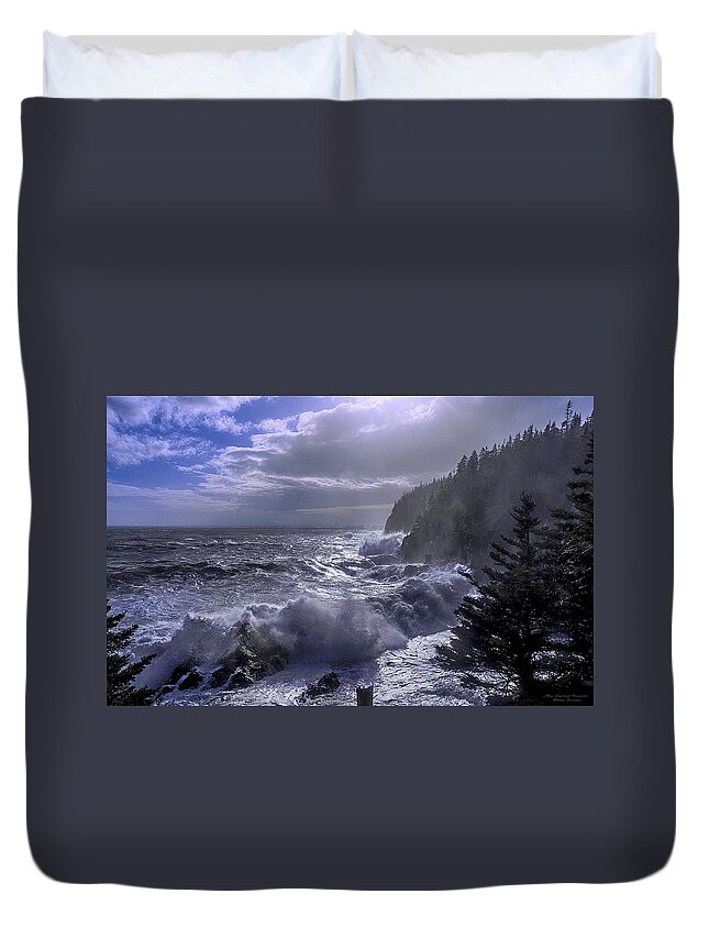 Storm Lifting At Gullivers Hole Duvet Cover featuring the photograph Storm Lifting at Gulliver's Hole by Marty Saccone