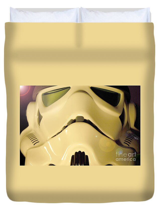 Stormtrooper Duvet Cover featuring the photograph Stormtrooper Helmet 105 by Micah May