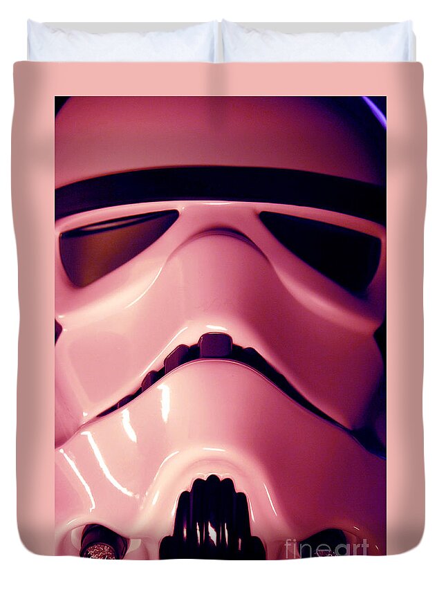 Stormtrooper Duvet Cover featuring the photograph Stormtrooper Helmet 107 by Micah May