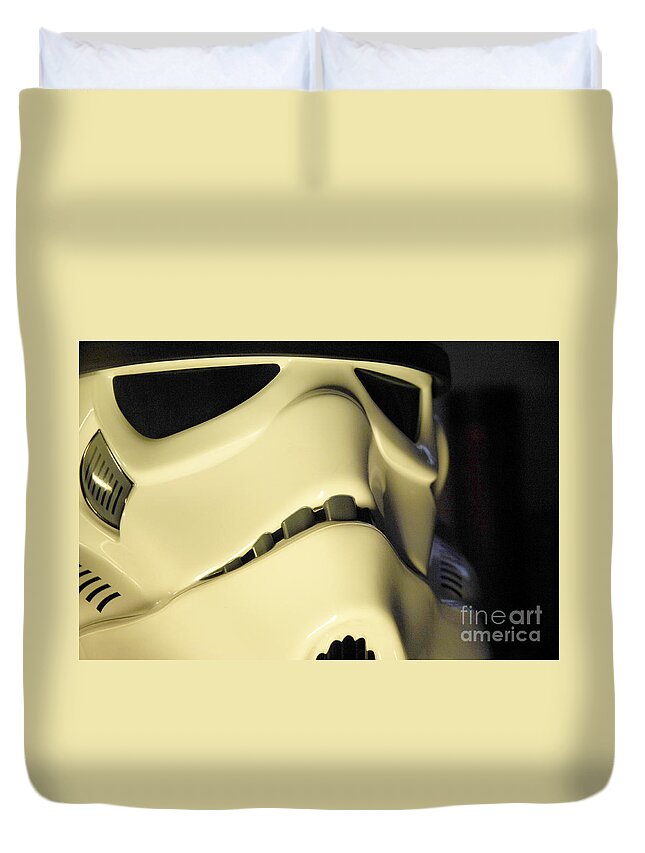 Stormtrooper Duvet Cover featuring the photograph Stormtrooper Helmet 113 by Micah May