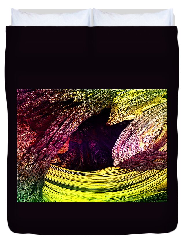Abstract Duvet Cover featuring the digital art Story of My Life by Jeff Iverson