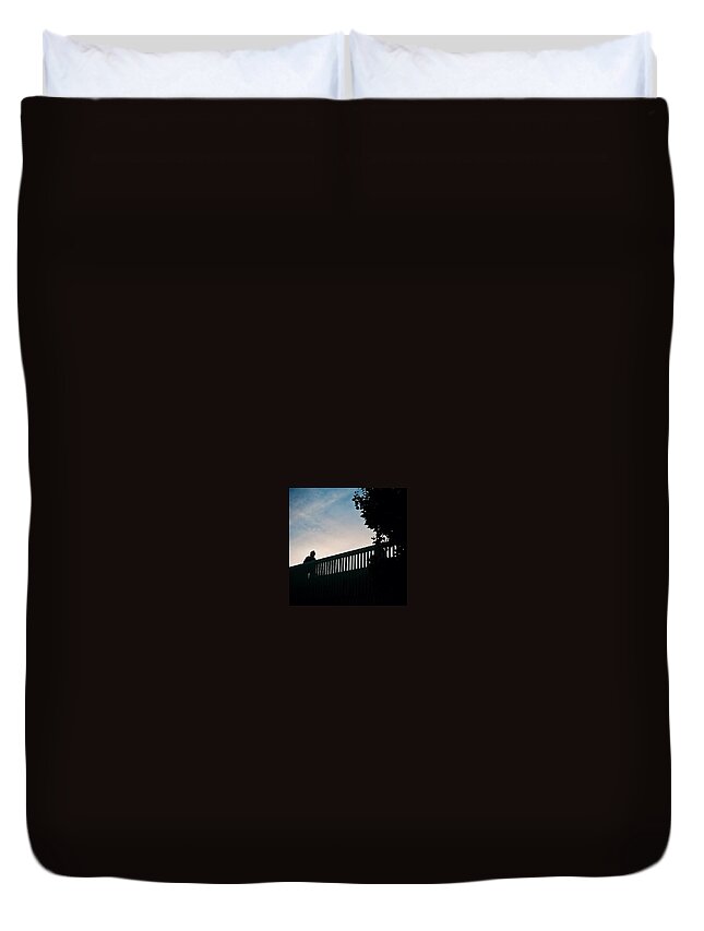 Bridge Duvet Cover featuring the photograph Street by Aleck Cartwright