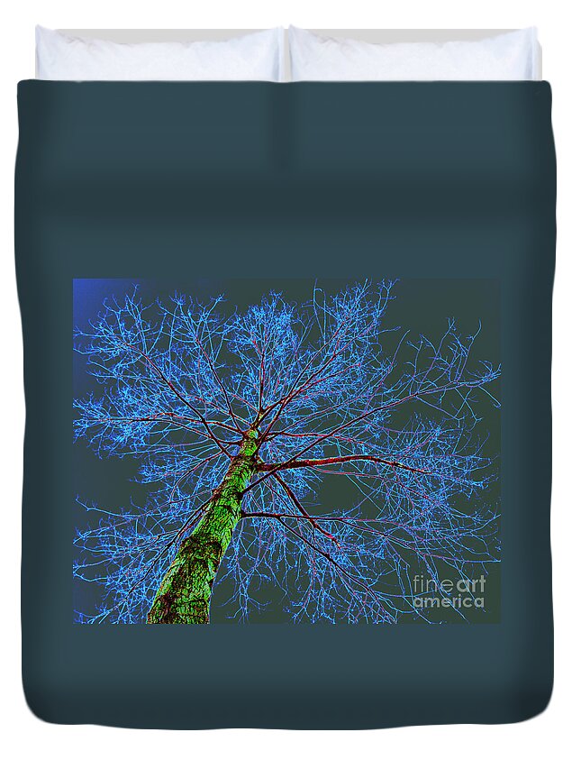 Landscape Duvet Cover featuring the photograph Struck by Adriana Zoon
