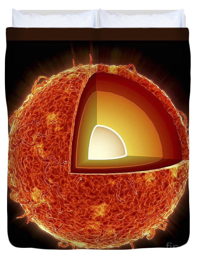 Structure Of The Sun Duvet Cover