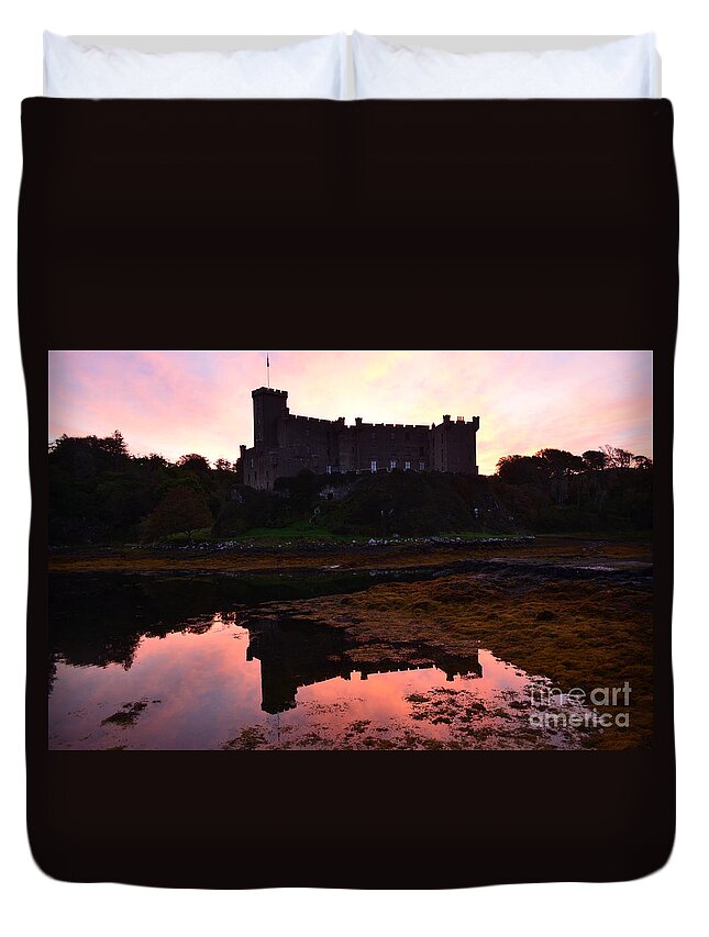 Dunvegan Duvet Cover featuring the photograph Stunning Dunvegan Castle at Dawn by DejaVu Designs