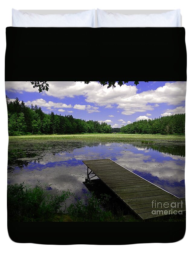Lake Duvet Cover featuring the photograph Summer at the Lake by David Rucker