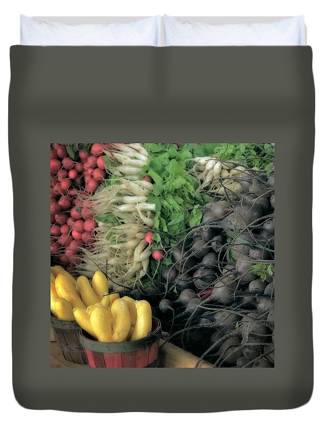 Farmer's Market Duvet Cover featuring the photograph Summer Bounty by Michelle Calkins