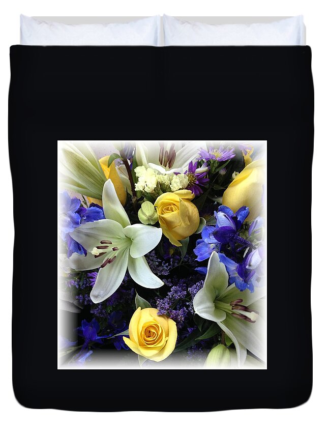 Flowers Duvet Cover featuring the photograph Summer Flowers by Marian Lonzetta