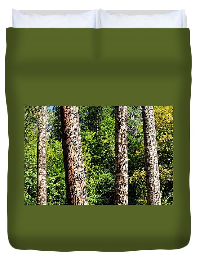 Scenics Duvet Cover featuring the photograph Summer Forest by Art Wager