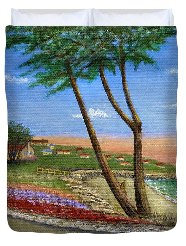 California Duvet Cover featuring the painting Sunday Drive by Gordon Beck