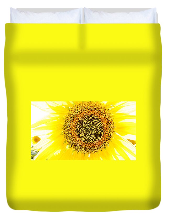 Sunflower Duvet Cover featuring the photograph Sunflower in the Summer Sun by Weston Westmoreland