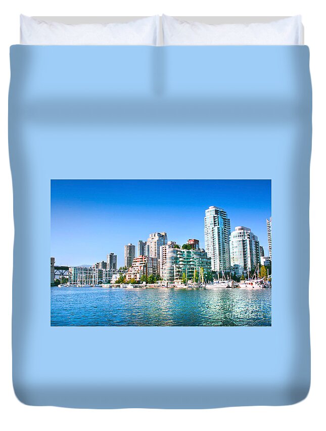Canada Duvet Cover featuring the photograph Sunny Vancouver by JR Photography