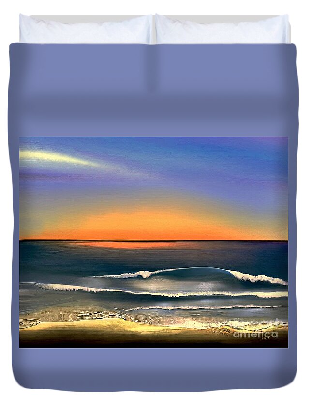 Sunrise Duvet Cover featuring the digital art Sunrise by Dale  Ford