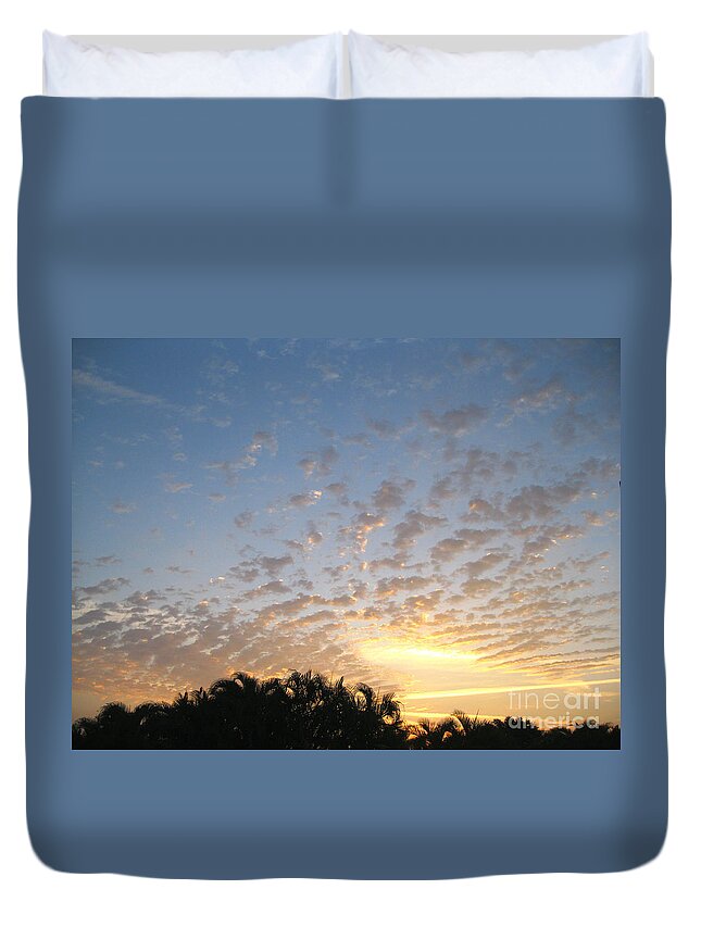 Sunrise Duvet Cover featuring the photograph Sunrise by Oksana Semenchenko