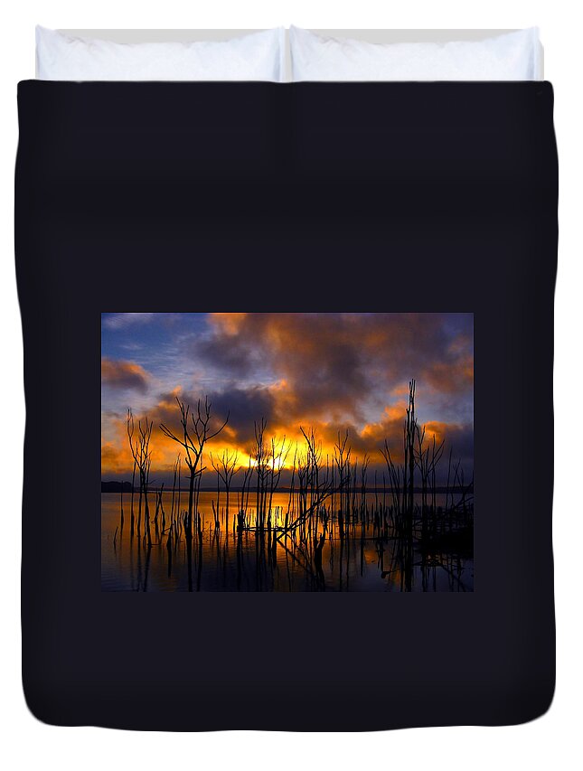 Sunrise Duvet Cover featuring the photograph Sunrise by Raymond Salani III