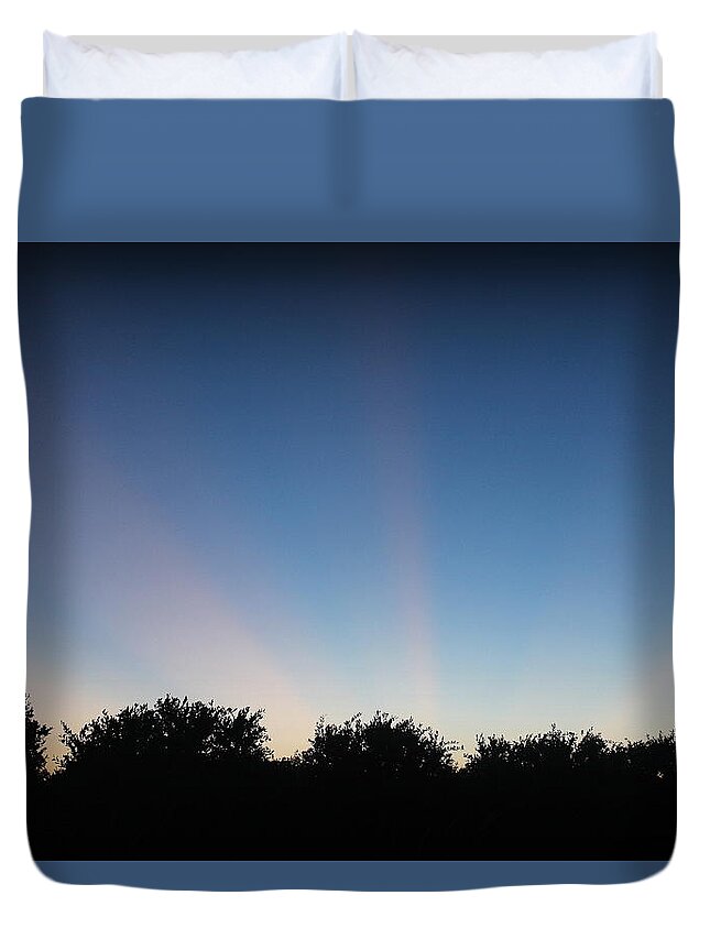 Sunset Duvet Cover featuring the photograph Sunset by Beth Vincent