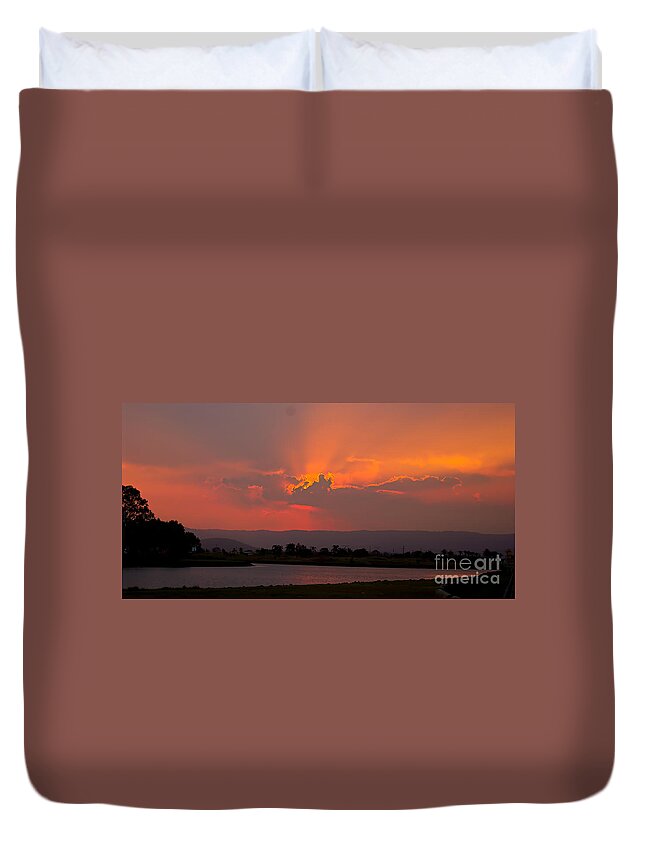 Blair Stuart Duvet Cover featuring the photograph Sunset by Blair Stuart