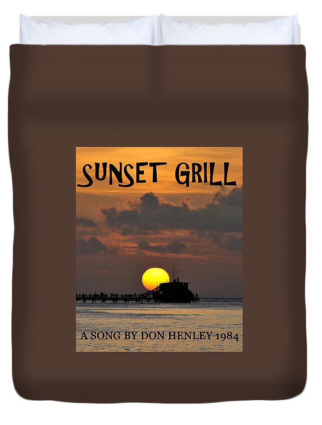 Sunset Grill Duvet Cover featuring the photograph Sunset Grill Don Henley 1984 by David Lee Thompson