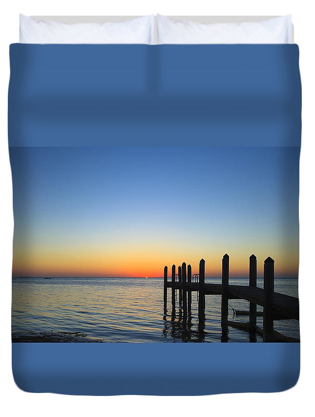 Bayfront Duvet Cover featuring the photograph Sunset in the Keys by Raul Rodriguez