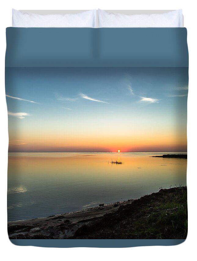 North Carolina Duvet Cover featuring the photograph Sun Kissed by Stacy Abbott