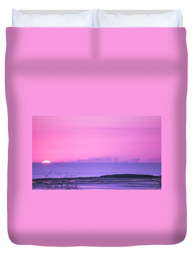 Spring Duvet Cover featuring the photograph Sunset by Spikey Mouse Photography