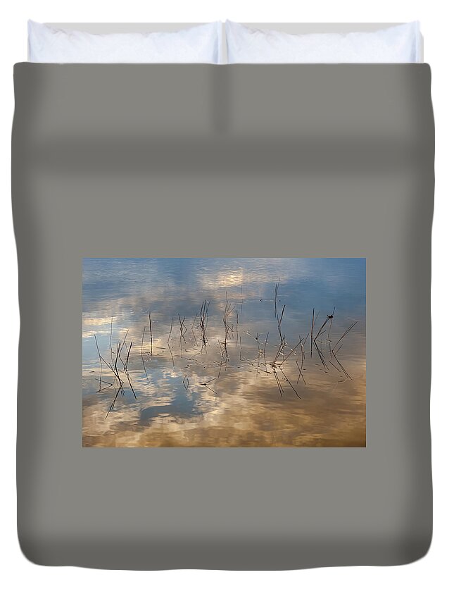 Sunset Duvet Cover featuring the photograph Sunset Reflection by Jean-Pierre Ducondi