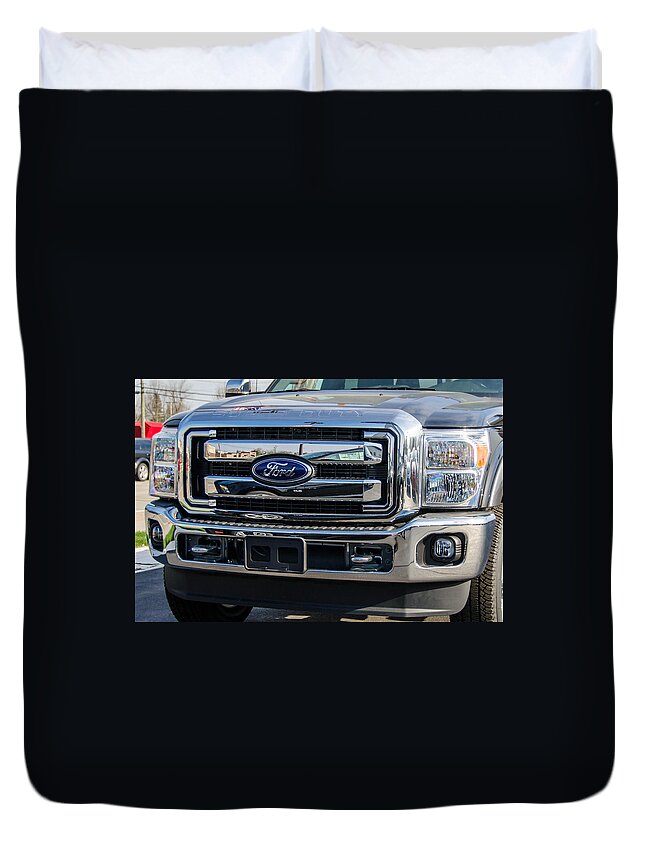 Ford Super Duty Duvet Cover featuring the photograph Super Duty 1692 by Guy Whiteley