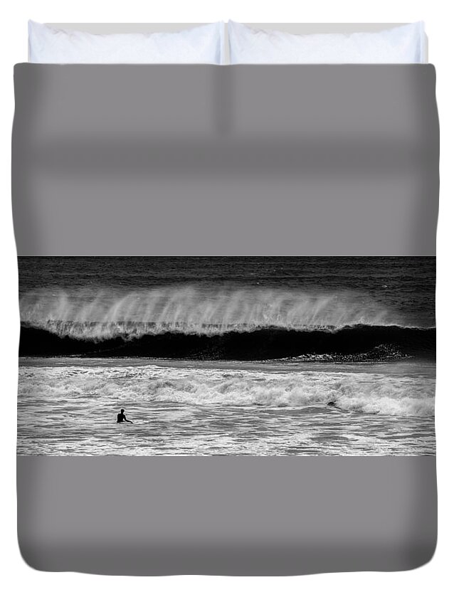 Surf Duvet Cover featuring the photograph Surf Dude by Nigel R Bell