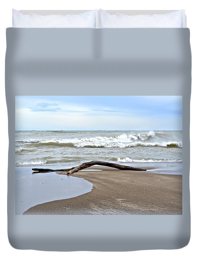 Surf Duvet Cover featuring the photograph Surfs Up by Frozen in Time Fine Art Photography