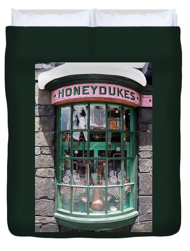 Universal Orlando Studios Duvet Cover featuring the photograph Sweets by David Nicholls